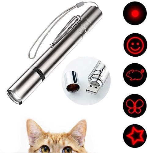 VOVIGGOL LED Pointer für Katzen Spielzeug, 7 in 1 und 5 Muster USB...